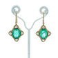 Emerald Lotus Drop Earrings