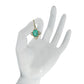Emerald Lotus Drop Earrings
