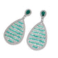 Emerald Ripple Drop Earrings