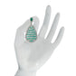 Emerald Ripple Drop Earrings