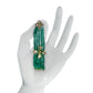 Emerald Silk Tassel Earrings