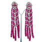 Ruby Royale Tassel Earrings