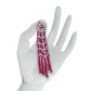 Ruby Royale Tassel Earrings