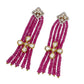Ruby Silk Tassel Earrings
