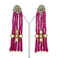 Ruby Silk Tassel Earrings