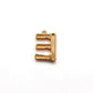 18k Solid Yellow Gold "E" Initial Letter Charm Pendant