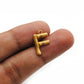 18k Solid Yellow Gold F Initial Letter Charm Pendant