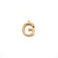 18k Solid Yellow Gold G Initial Letter Charm Pendant