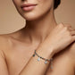 Multi Tourmaline 2mm Silver Charm Bracelet Christmas Gift