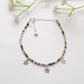 Natural Multi Tourmaline Beads With 925 Silver Charm Bracelet
