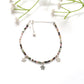 Natural Multi Tourmaline Beads With 925 Silver Charm Bracelet