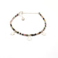 Natural Multi Tourmaline Beads With 925 Silver Charm Bracelet
