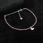 Natural Pink Tourmaline Beads 925 Silver Charm Bracelet