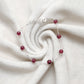 925 Silver With Natural Ruby Chain Bracelet