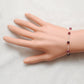 5mm Ruby Ball Women Silver Bracelet