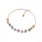 Handmade Natural Multi Sapphire 5mm Beaded Bracelet – 925 Sterling Silver Chain
