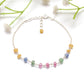 925 Sterling Silver Natural Multi Sapphire Beaded Bracelet