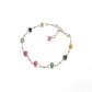Natural Multi Sapphire Beads with 925 Silver Bracelet