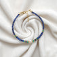 925 Silver Blue Sapphire, Emerald & Pearl Bracelet