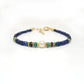 Blue Sapphire with Emerald Beads Bracelet