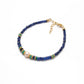 925 Silver Blue Sapphire, Emerald & Pearl Bracelet