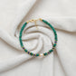 8-Inch Beaded Bracelet – 4mm Natural Blue Sapphire & Emerald, 5.5mm Freshwater Pearls