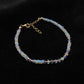 925 Silver Opal & Tanzanite Beaded Bracelet – Minimalist Gemstone Jewelry Gift
