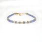 Opal With Tanzanite silver bracelet 8 inch