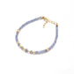 Natural Tanzanite & Ethiopian Opal 925 Silver Gold Plated Bracelet