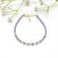 Natural Tanzanite & Ethiopian Opal 925 Silver Gold Plated Bracelet