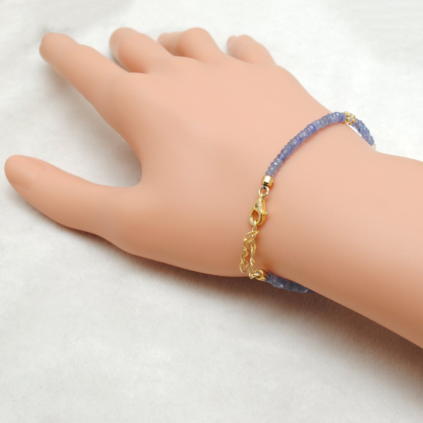 Opal With Tanzanite silver bracelet 8 inch