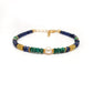 Emerald Sapphire Beads Bracelet With Pearl