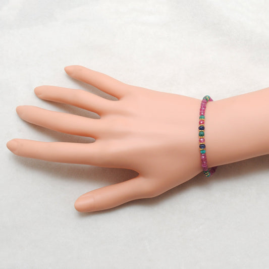 Bracelet Emerald Ruby & Blue Sapphire - view 3