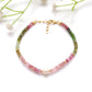 3.5mm Natural Multi Tourmaline & 5.5mm Pearl Beaded 8" Bracelet