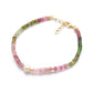 3.5mm Natural Multi Tourmaline & 5.5mm Pearl Beaded 8" Bracelet