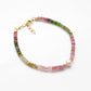 3.5mm Natural Multi Tourmaline & 5.5mm Pearl Beaded 8" Bracelet
