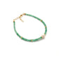 Natural 3mm Emerald & 6mmFreshwater Pearl Beaded 8" Bracelet