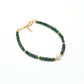 925 Sterling Silver Emerald & Pearl Beaded Bracelet