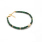 4mm Natural Emerald & 6mm Freshwater Pearl Beaded 8" Bracelet