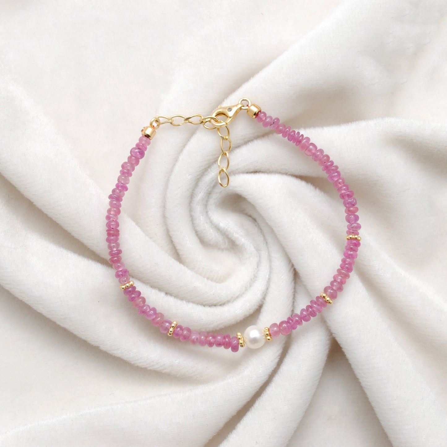 Ruby Bracelet Real Pearl Christmas Gift