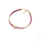 Natural 3mm Ruby & 6mm Pearl Beaded 8" Bracelet