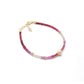 Delicate Ombre Ruby Bracelet With Pearl