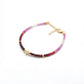 925 Silver 3mm Natural Shaded Ruby & 6mm Pearl 8" Bracelet