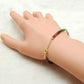 Natural Multi Tourmaline & Pearl  with 925 Silver Bracelet