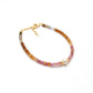 925 Sterling Silver Multi Tourmaline & Pearl Bracelet, Handmade Beaded Jewelry
