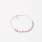 925 Sterling Silver Natural Ruby Beaded Bracelet –  Minimalist Gift for Her