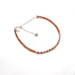 925 Sterling Silver 2.5mm Hessonite Garnet Beaded 8" Bracelet