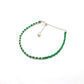 925 Sterling Silver Green Onyx Beaded Bracelet – Tiny Charm Jewelry Gift for Her