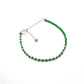 925 Sterling Silver Green Onyx Beaded Bracelet – Tiny Charm Jewelry Gift for Her