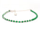 925 Sterling Silver Green Onyx Beaded Bracelet – Tiny Charm Jewelry Gift for Her